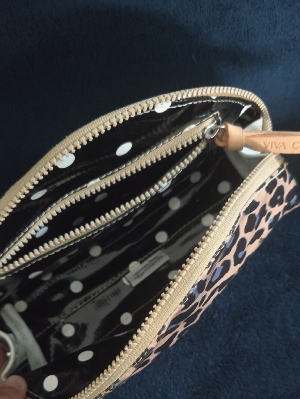 Leopard Print Dome Cosmetic Case in Beige and Black *SOLD OUT ONLINE* - Picture 8 of 12